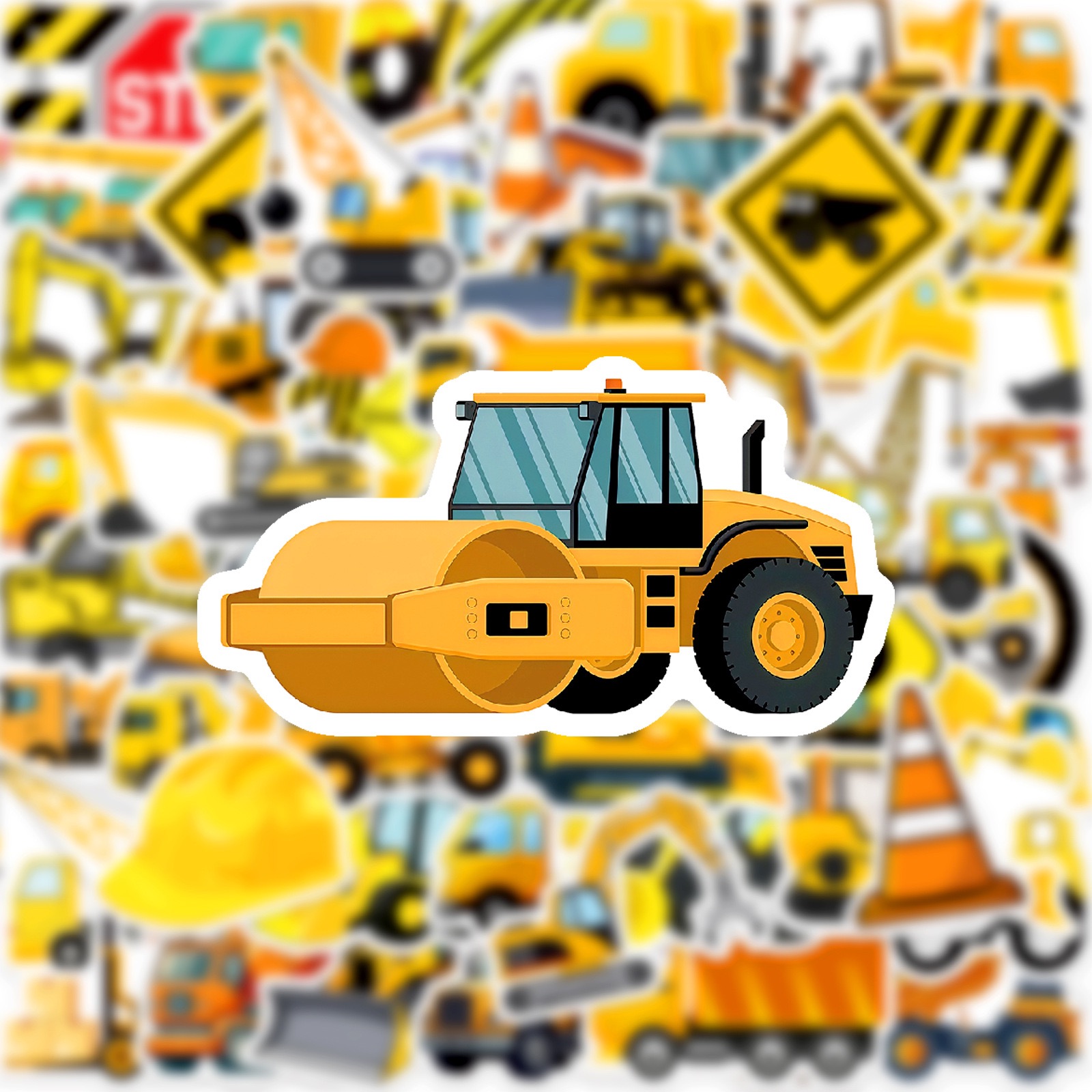 10/50pcs 어린이를위한 귀여운 엔지니어링 건설 트 - Heavy Equipment Stickers 리뷰 및 가격