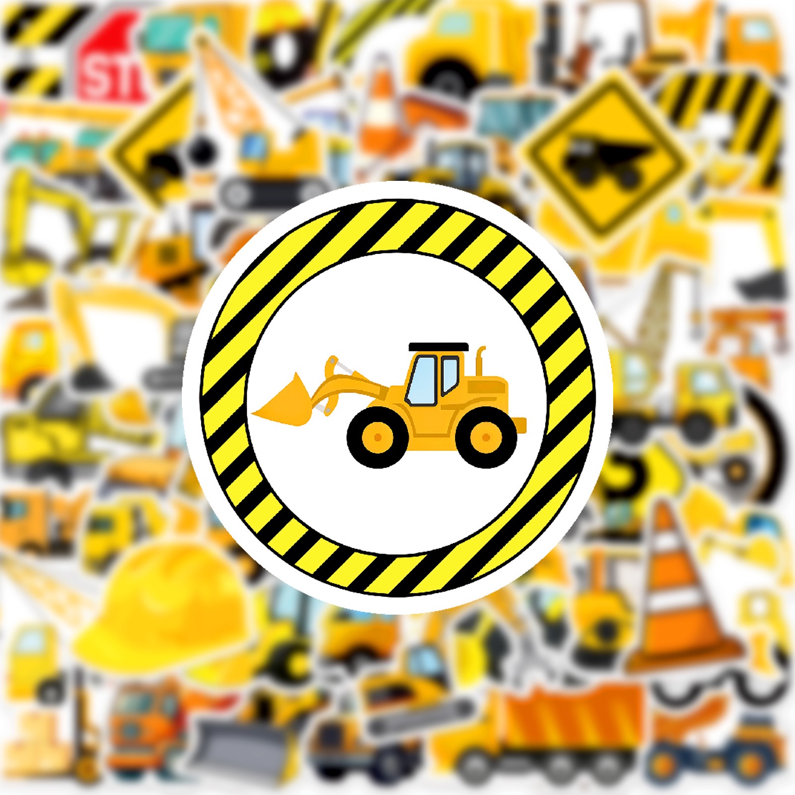 10/50pcs 어린이를위한 귀여운 엔지니어링 건설 트 - Heavy Equipment Stickers 리뷰 및 가격