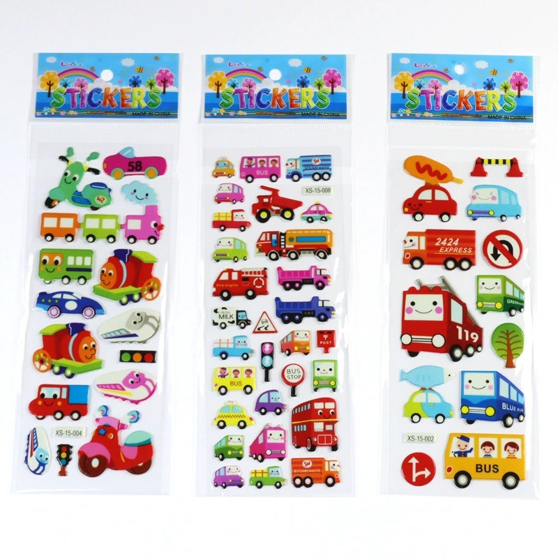 6pcs 만화 소방관 자동차 스티커 어린이 교육 장식  - Heavy Equipment Stickers 리뷰 및 가격